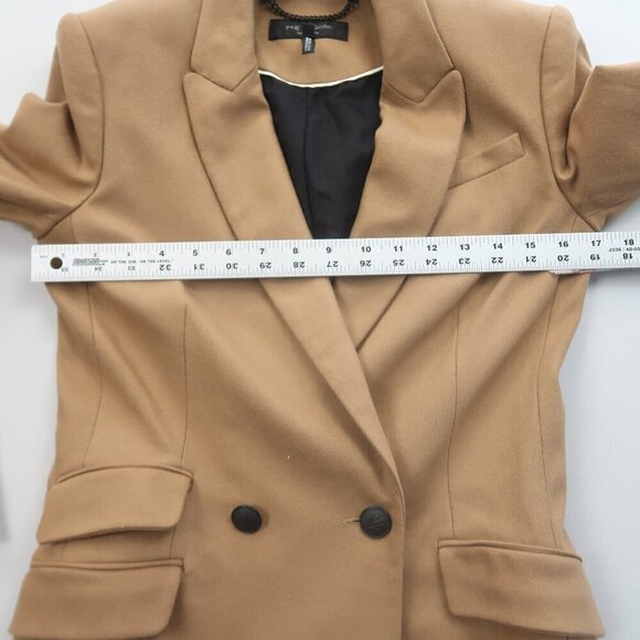 Rag & Bone Duke Double Breasted Wool Blend Blazer Size 0 Camel - Picture 9 of 11